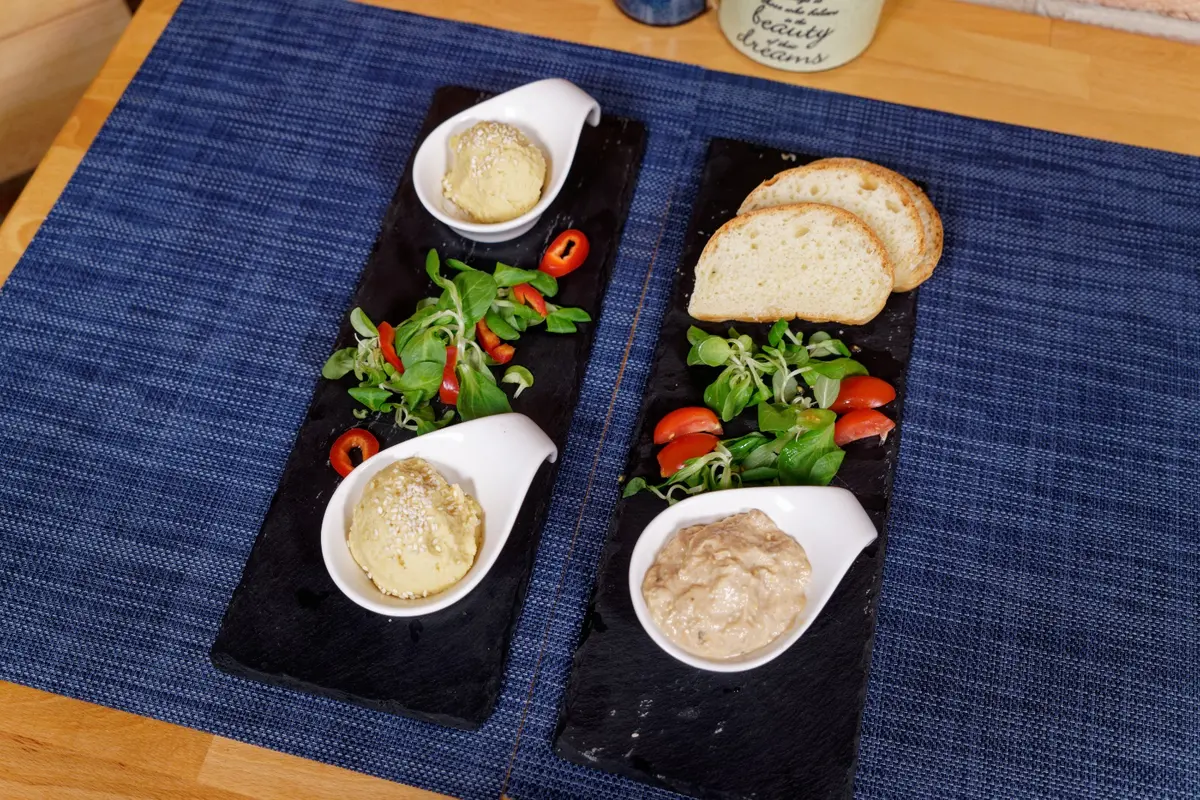 Breakfast eggs and toast at Miki's Food & Bar Trogir