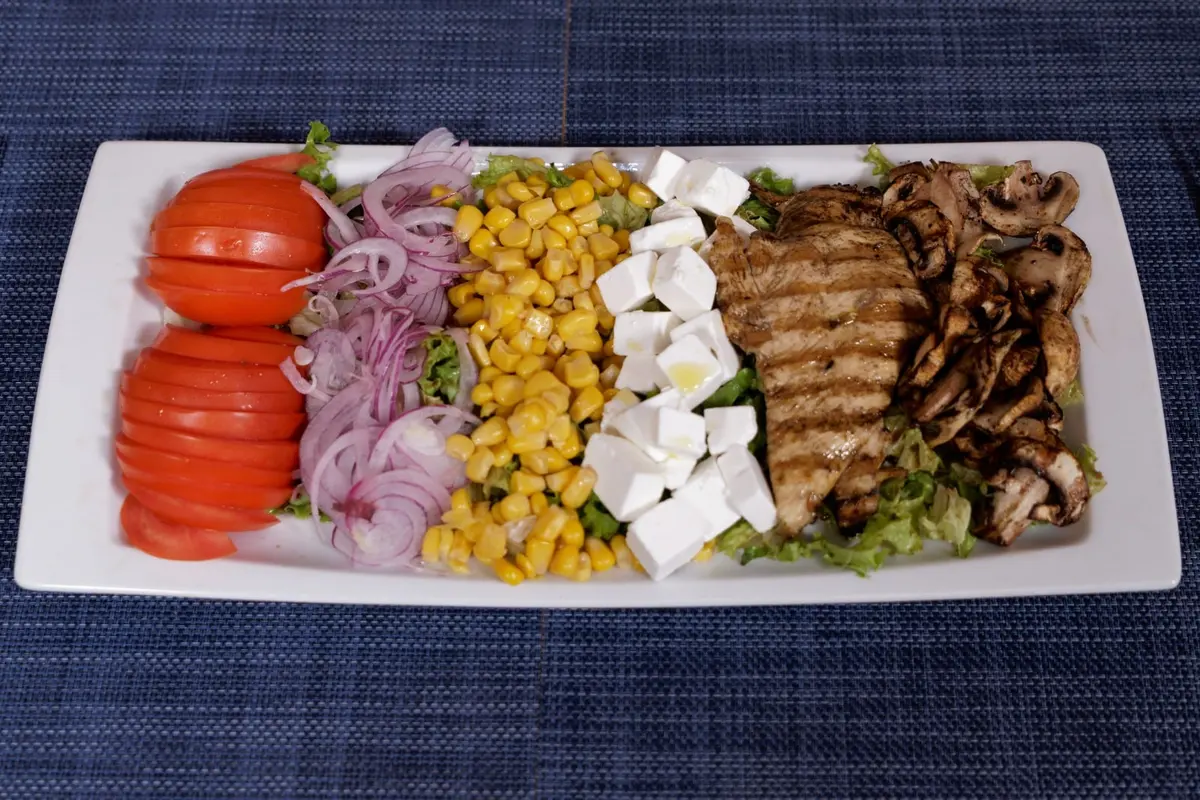 Chicken salad plate at Miki's Food & Bar in Trogir