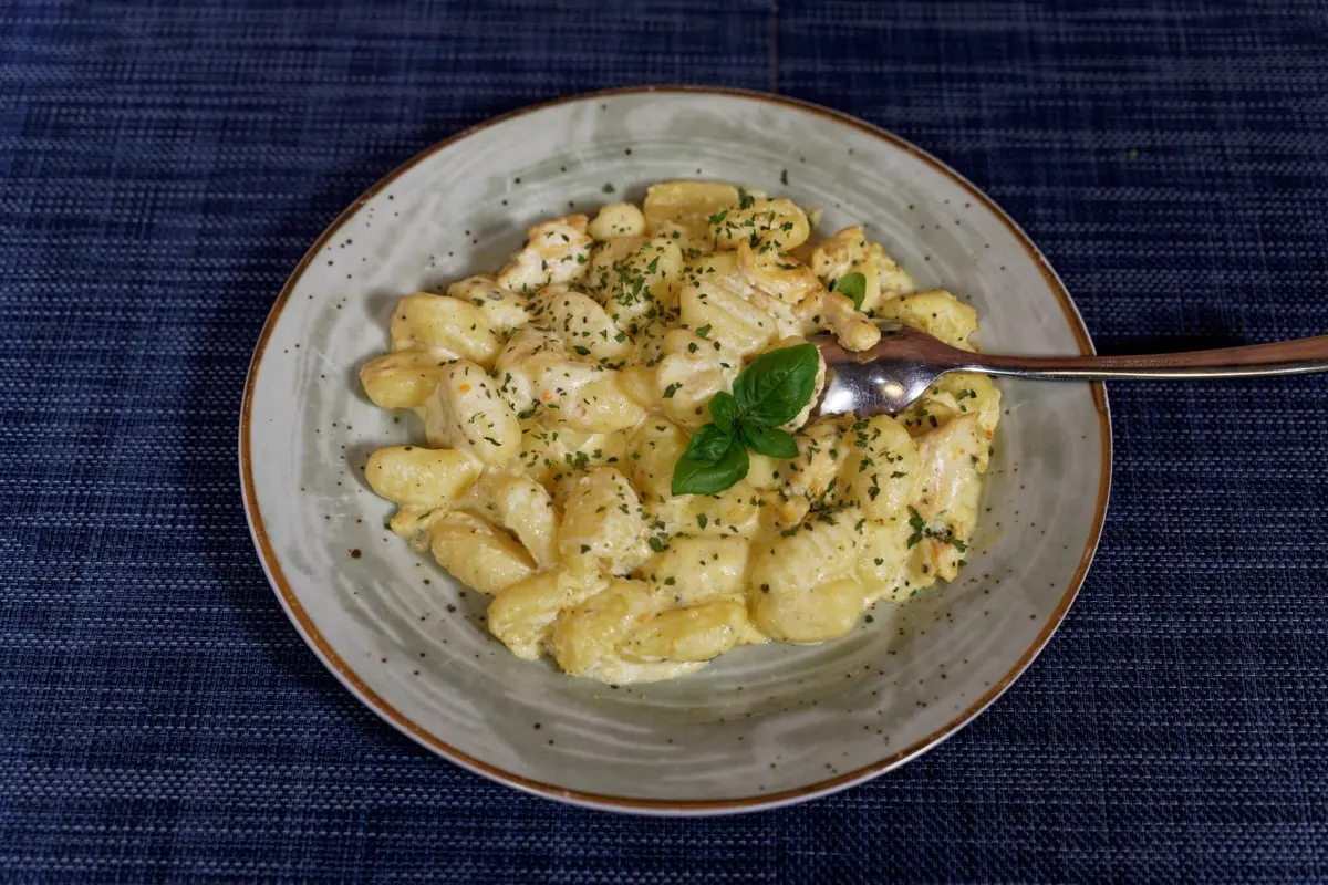 Creamy gnocchi at Miki's Food & Bar in Trogir