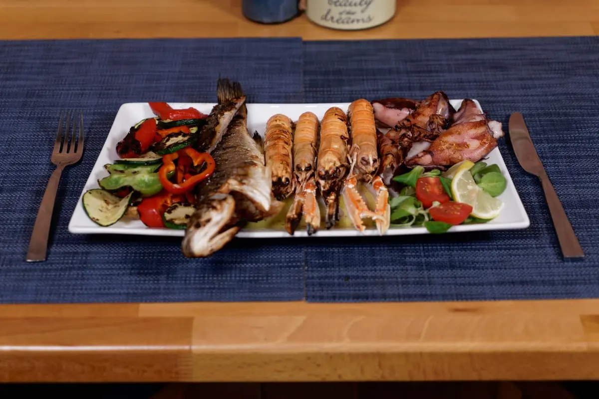 Grilled seafood platter at Miki's Food & Bar Trogir