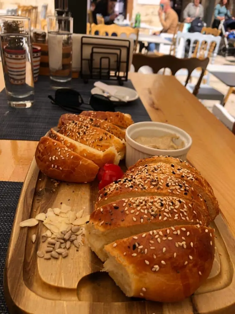 Homemade burger buns at Miki's Food & Bar in Trogir