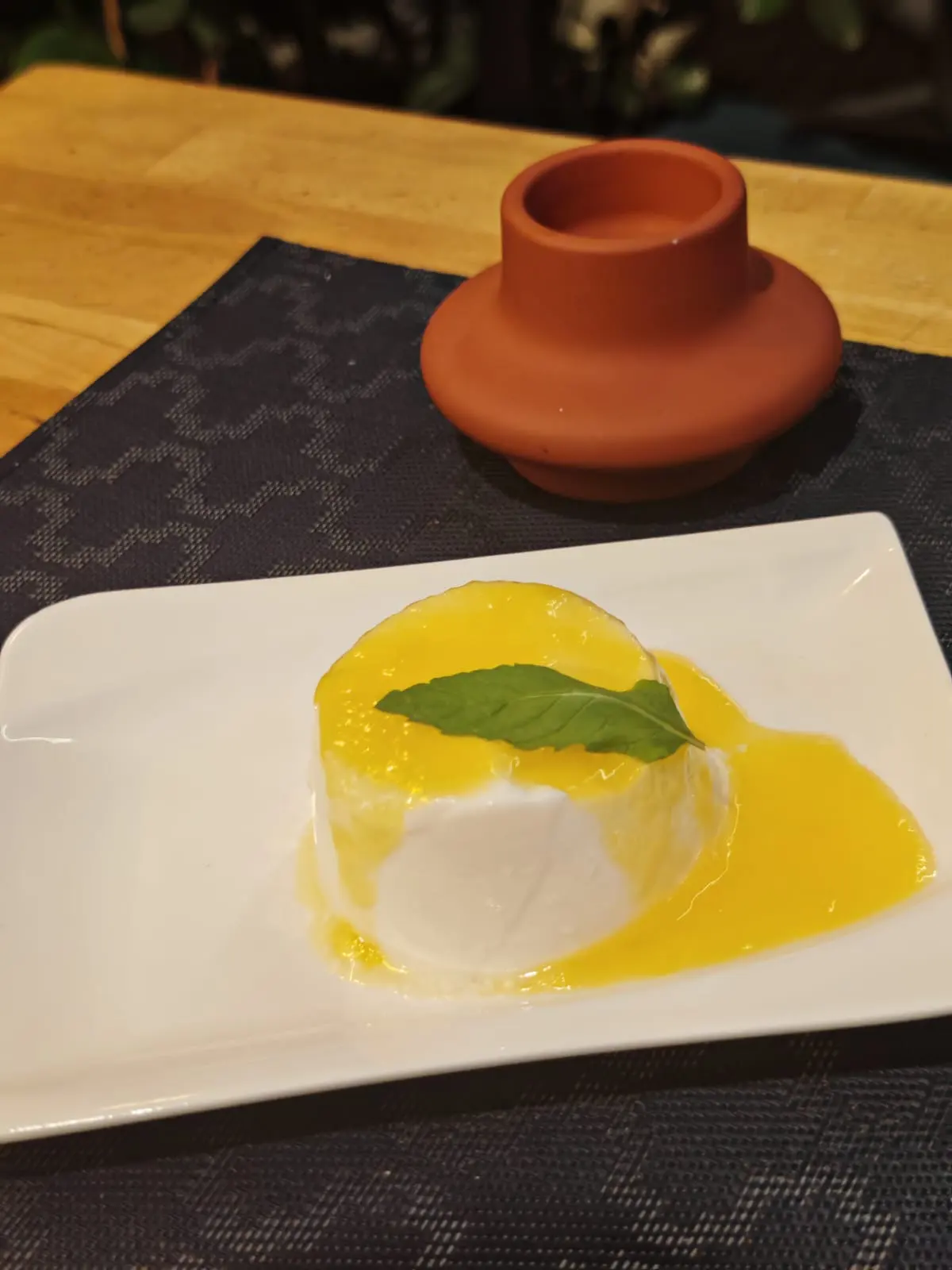 Homemade lemon dessert at Miki's Food & Bar in Trogir