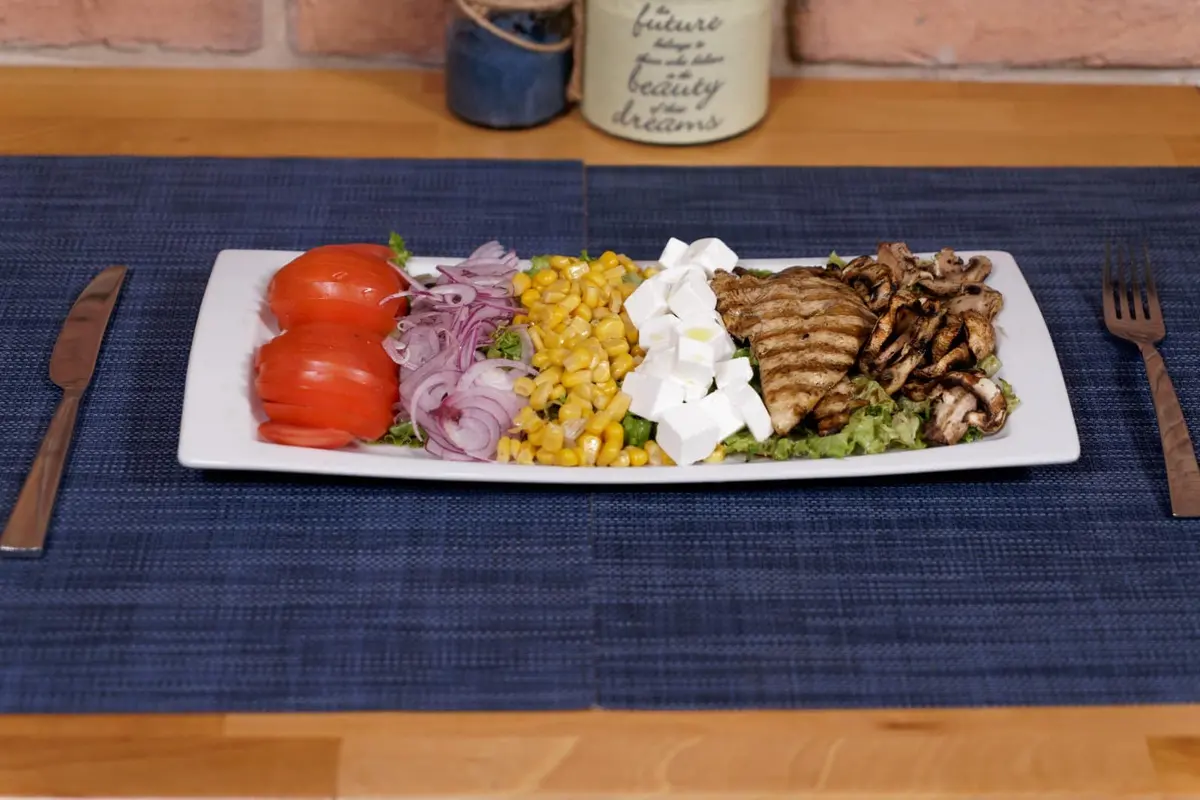 Mixed meat and salad plate at Miki's Food & Bar in Trogir