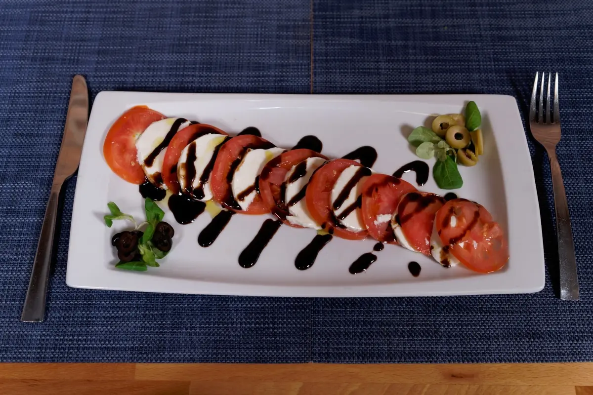 Mozzarella and tomato salad at Miki's Food & Bar Trogir