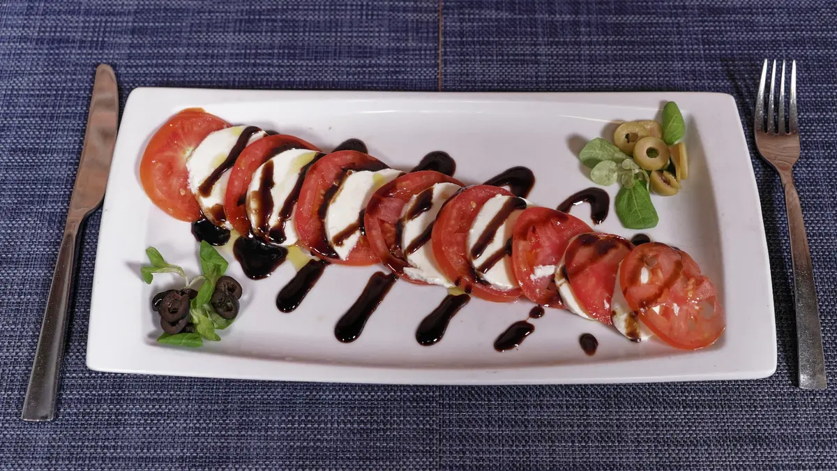 Tomato mozzarella plate at Miki's Food & Bar Trogir