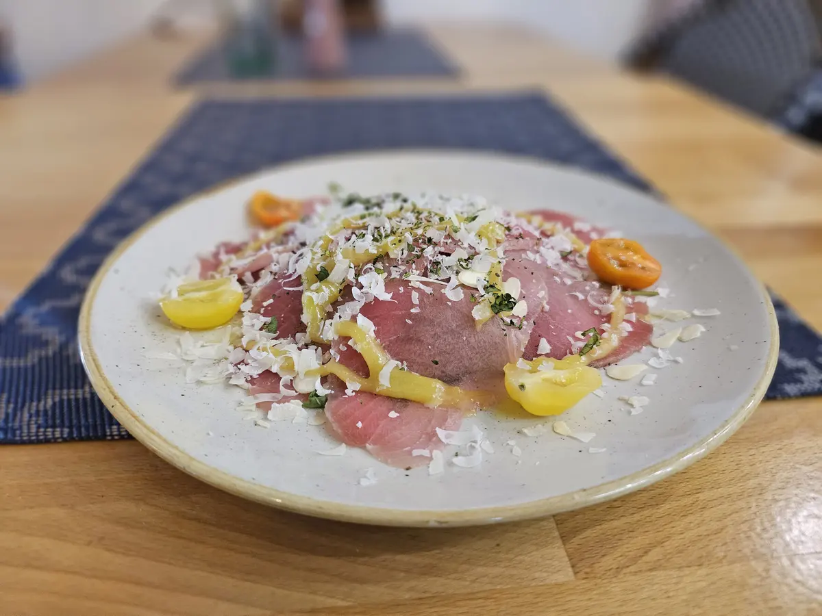 Tuna carpaccio at Miki's Food & Bar in Trogir old town