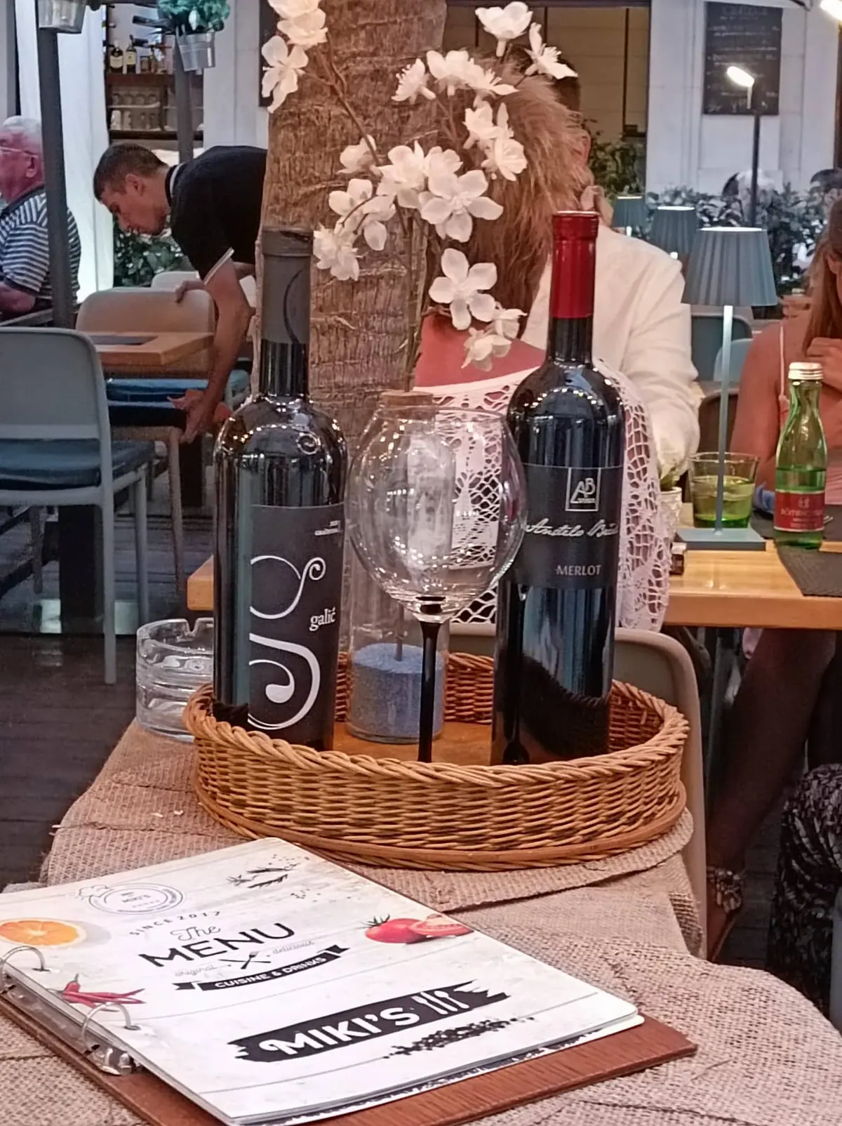 Restaurant table drinks detail at Miki's Food & Bar Trogir