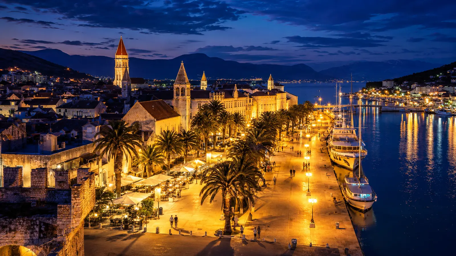 Trogir old town atmosphere near Miki's Food & Bar
